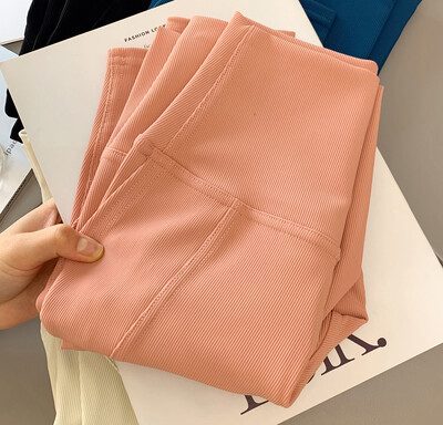 Sieviešu rievojums ar augstu vidukli Joga Bikses Push Up Sporta Legingi Bezšuvju skriešanas zeķubikses Treniņa bikses Sporta apģērbs