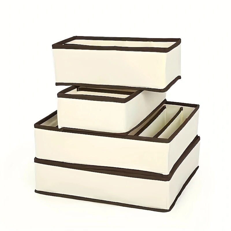 4 buc. Depozitare lenjerie Dox, despărțitor de depozitare pentru lenjerie de corp șosete, dulap, depozitare acasă și dispozitiv de depozitare pentru sutien din țesături