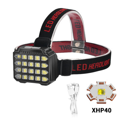 Επαναφορτιζόμενος προβολέας USB 20LED Super Bright δυνατό φως Φακός έκτακτης ανάγκης Αδιάβροχα φώτα ψαρέματος για κάμπινγκ