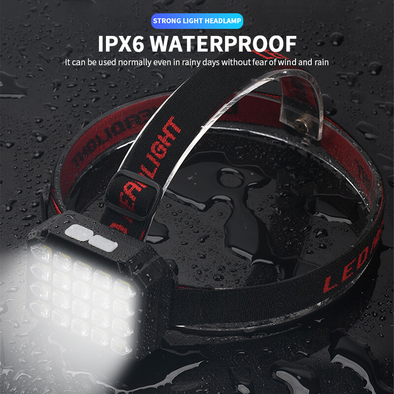 Επαναφορτιζόμενος προβολέας USB 20LED Super Bright δυνατό φως Φακός έκτακτης ανάγκης Αδιάβροχα φώτα ψαρέματος για κάμπινγκ