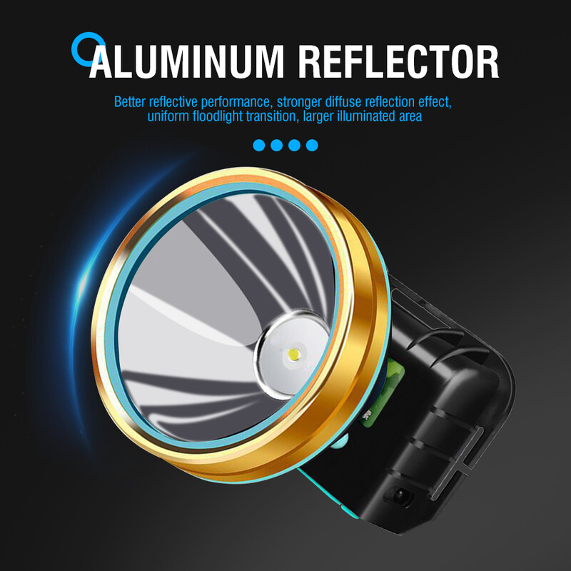 BORUiT LED indukcijska prednja svjetla 1000 LM 3 načina rada USB punjiva jaka prednja svjetiljka Vodootporna naglavna svjetiljka za kampiranje i ribolov