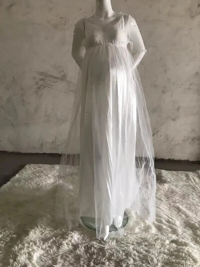 Raseduse kleidid fotosessiooniks Maxi kleit Elegantne tüll Rasedatele Pikk pidulik kleit Pulmafotograafia Rekvisiit Baby Shower