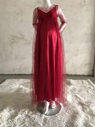 Raseduse kleidid fotosessiooniks Maxi kleit Elegantne tüll Rasedatele Pikk pidulik kleit Pulmafotograafia Rekvisiit Baby Shower