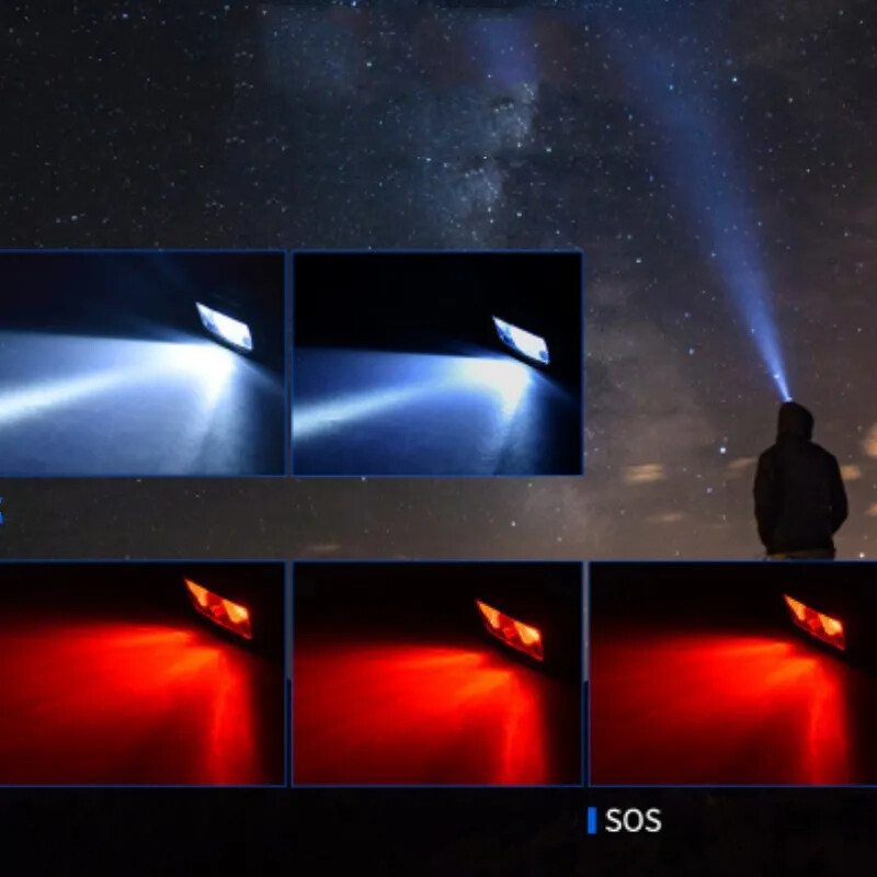 4 režimų judesio jutiklis XPE+COB LED priekinis žibintuvėlis USB įkraunamas vandeniui atsparus stovyklavimo priekinis žibintas bėgiojant žvejybai