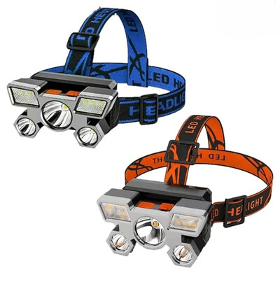 LED priekinis žibintas USB įkraunamas stipri šviesa Super ryškus priekinis žibintas žvejybos lempos galvutėje montuojamas mininis žibintuvėlis lauko įrangai