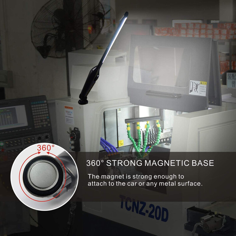 USB įkraunama COB LED darbo lemputė nešiojama magnetinė belaidė apžiūros lemputė, skirta automobilio remontui namuose, dirbtuvėse avarinei situacijai