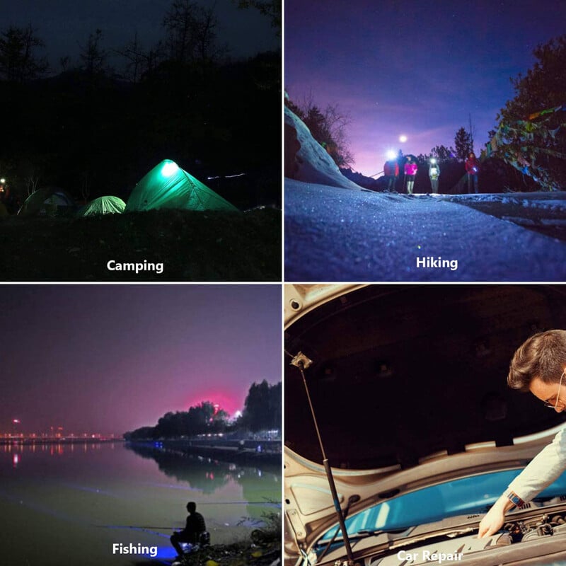 USB įkraunama COB LED darbo lemputė nešiojama magnetinė belaidė apžiūros lemputė, skirta automobilio remontui namuose, dirbtuvėse avarinei situacijai