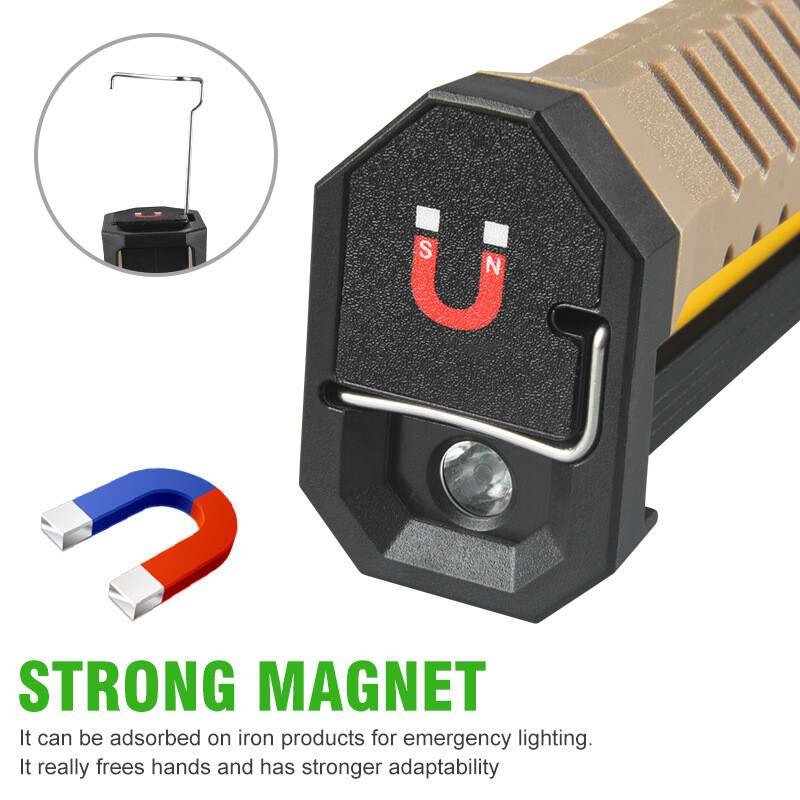 KDULIT sulankstomas LED avarinis prožektorius, nešiojamas stiprus magnetinis COB darbinis žibintas C tipo įkraunamas žibintuvėlis ypač ryški lempa