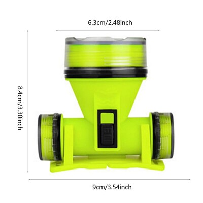 Nešiojamas įkraunamas nardymo priekinis žibintas, 350 m po vandeniu, 2 šviesos režimai, atsparus vandeniui, ypač ryškus LED nardymo povandeninis priekinis žibintas, naujas