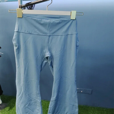 naised Align Groove Fitness Gym Elastsed laiad säärised Laienevad püksid Retuusid Ülimalt venivad kõrge vöökohaga suvepüksid