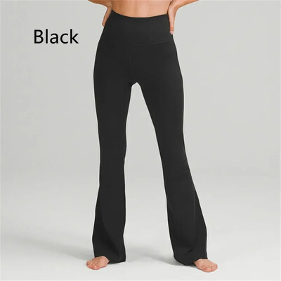 naised Align Groove Fitness Gym Elastsed laiad säärised Laienevad püksid Retuusid Ülimalt venivad kõrge vöökohaga suvepüksid