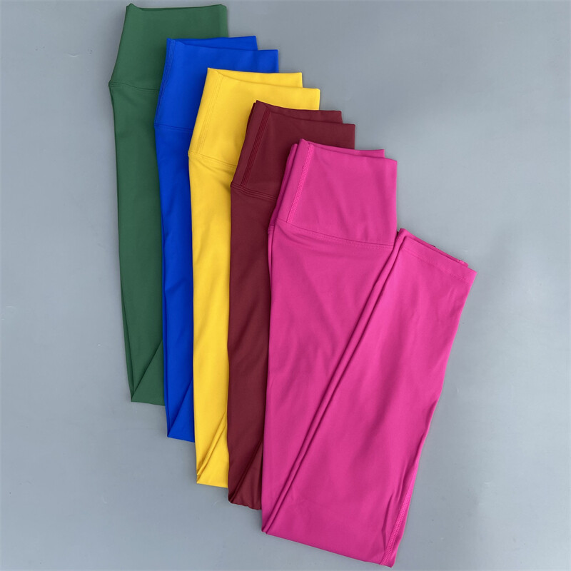 Jednobojne sportske tajice za teretanu Ženske hlače za jogu visokog struka Velike veličine Hulahopke za vježbanje Push Up Trenirke Hlače za trčanje