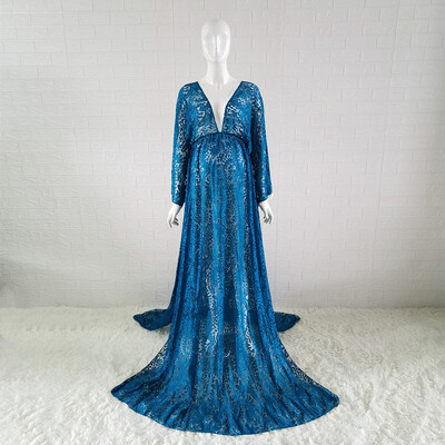 Boho Čipkana fotografija za trudnice Duge haljine Odjeća za fotografije trudnica Duga haljina