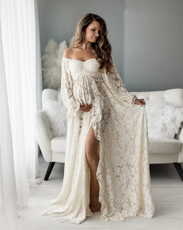 2 u 1 Boho haljina za trudničke fotografije Boemske duge haljine za trudničke fotografije Haljina za trudnice