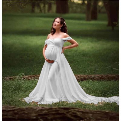 Rochii de maternitate sexy fără umeri, ședință foto, volane, rochie maxi pentru sarcină, rochie pentru femei însărcinate, accesorii fotografice, rochie sirenă