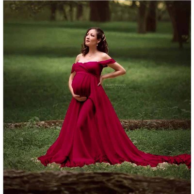Rochii de maternitate sexy fără umeri, ședință foto, volane, rochie maxi pentru sarcină, rochie pentru femei însărcinate, accesorii fotografice, rochie sirenă