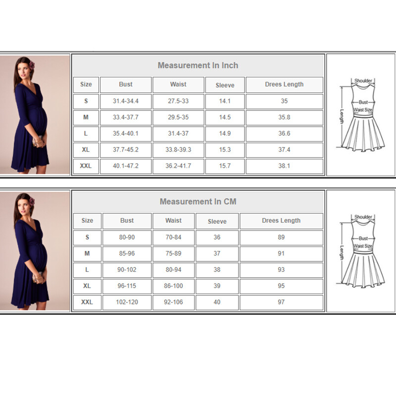 Zīdīšanas kleitas Grūtnieču apģērbs grūtniecēm Apģērbs Ciets V veida kakla izgriezums Grūtniecības kleitas Mātes vakarkleita