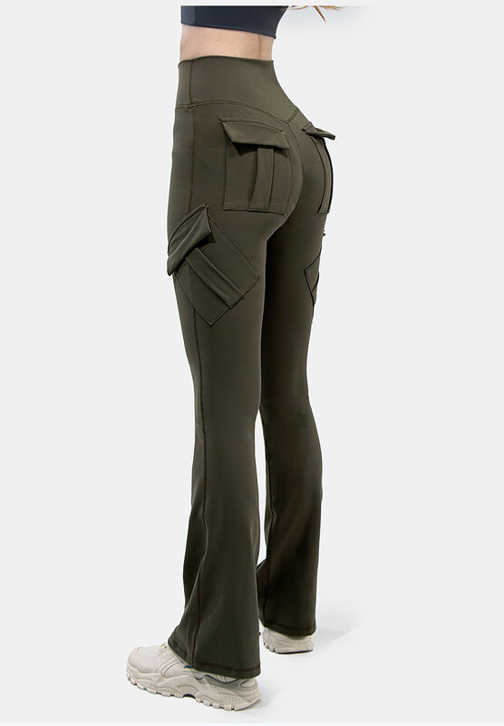 Nove ženske ležerne švercerske hlače za jogu velikih veličina, široke tajice visokog struka, hlače s džepovima Sportska odjeća