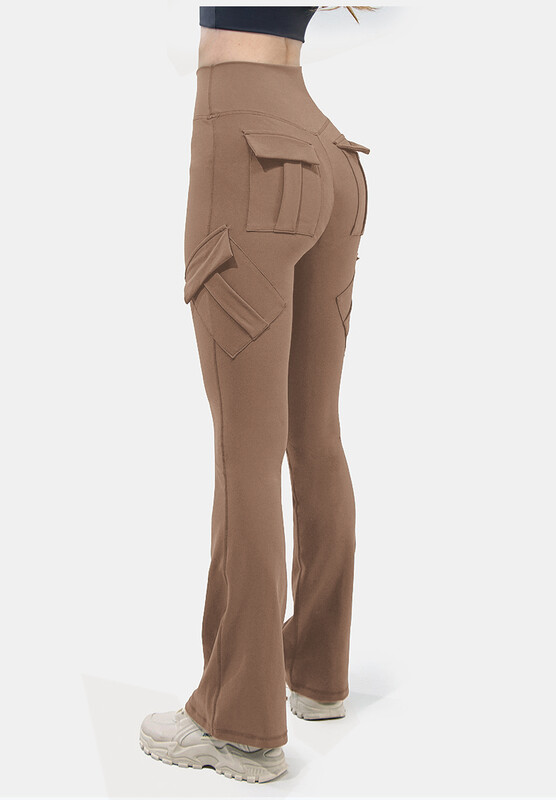 Nove ženske ležerne švercerske hlače za jogu velikih veličina, široke tajice visokog struka, hlače s džepovima Sportska odjeća