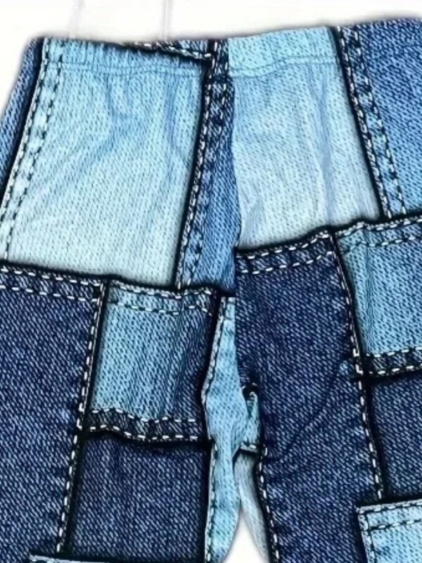 Liela izmēra sieviešu modes legingi ar augstu vidukli Ikdienas imitācijas džinsa rūtaini stulpiņi elastīgi apdrukāti legingi ikdienas pēdu bikses