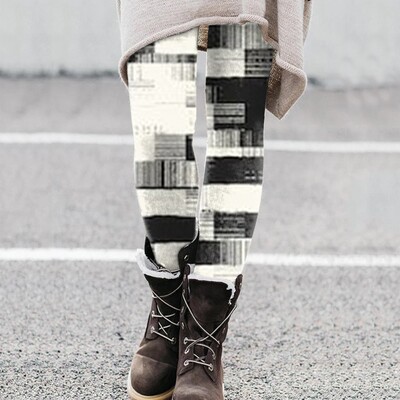 Legingi Sievietēm Tummy Control Spring Rudens Print Legingi Zābaku bikses Legingi Sievietēm Tummy Control Liela izmēra Ropa Mujer