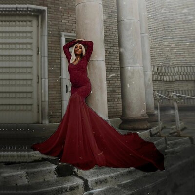 Grūtnieču mežģīņu šifona Maxi kleitas kleitas fotosesijai Grūtniecības kleita Maxi kleita apģērbi grūtniecēm Kāzu kleita