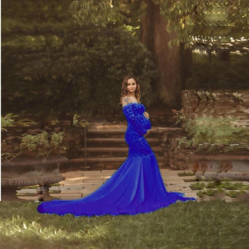 Grūtnieču mežģīņu šifona Maxi kleitas kleitas fotosesijai Grūtniecības kleita Maxi kleita apģērbi grūtniecēm Kāzu kleita