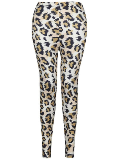 Leopárdmintás leggings női divat alkalmi nadrágok macska tehén állat szálcsiszolt puha harisnya Női nagyméretű fitnesz tornanadrág