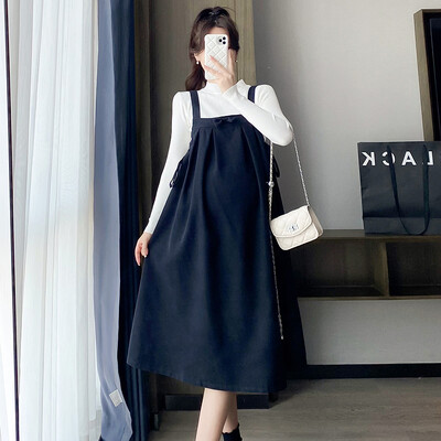 2024. gada Jaungada kleita grūtniecēm, sarkana siksnas kleita ar banti, liela izmēra grūtnieces ballītes kleita bez piedurknēm A līnijas kleitas grūtniecēm