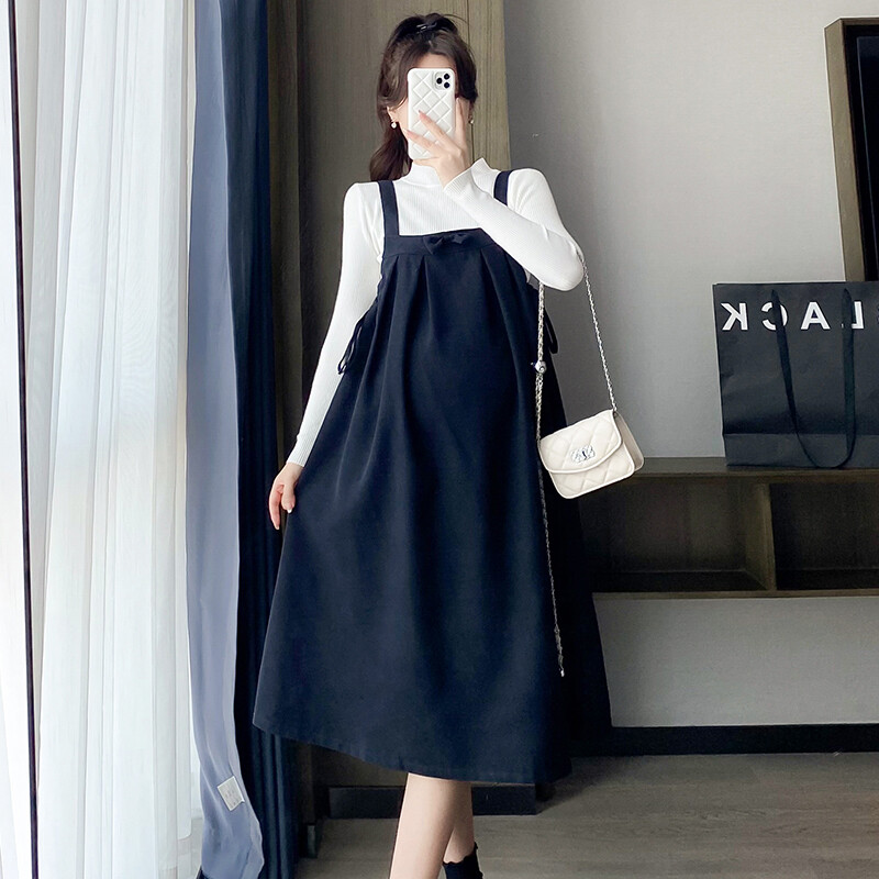 2024. gada Jaungada kleita grūtniecēm, sarkana siksnas kleita ar banti, liela izmēra grūtnieces ballītes kleita bez piedurknēm A līnijas kleitas grūtniecēm