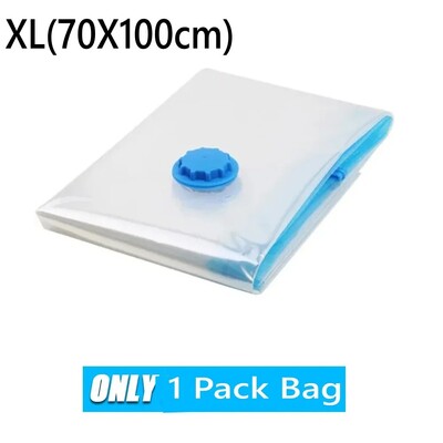 Pachet de 4 saci de depozitare în vid, saci de economisire a spațiului de compresie pentru cuverturi și pături, organizator pentru ambalaje de călătorie pentru haine