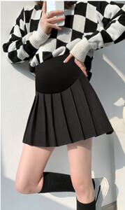 2024. gada grūtnieces kroku svārki ar regulējamu vidukli Grūtnieču vēdera svārki ar oderi Vasaras svārki grūtniecēm ar augstu vidukli