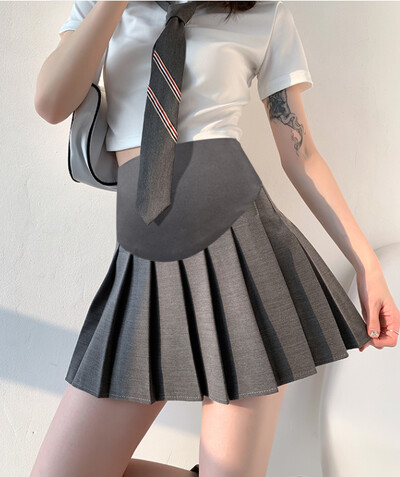 2024. gada grūtnieces kroku svārki ar regulējamu vidukli Grūtnieču vēdera svārki ar oderi Vasaras svārki grūtniecēm ar augstu vidukli