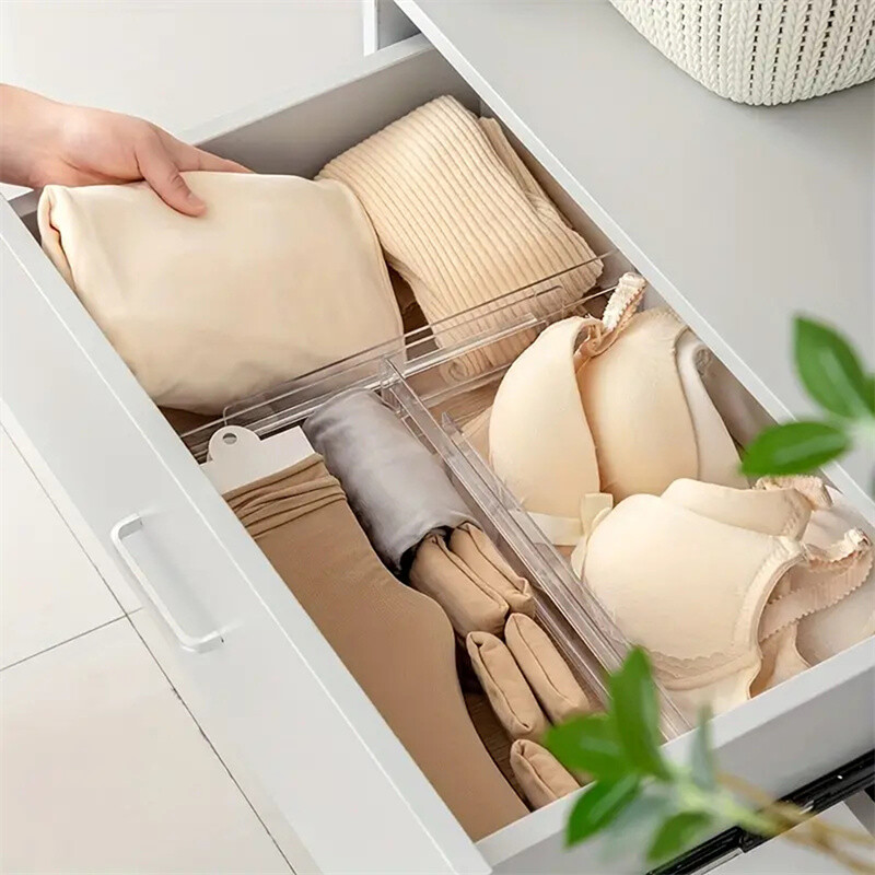 2gab Atvilktņu sadalītāji Organizatori Regulējams skapis Uzglabāšana Drēbes Atvilktņu Organizators Skaidrs Atvilktnes Atdalītāji Virtuves instrumenti