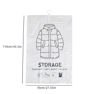Κρεμαστές τσάντες αποθήκευσης κενού αποθηκευτικού χώρου για ρούχα για κοστούμια, φόρεμα, μπουφάν