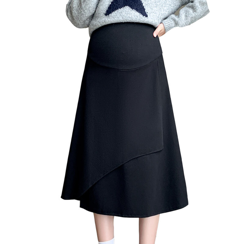 Jesenske korejske modne suknje za trudnice Elastični struk Trbuh A kroja Vestido Odjeća za trudnice Suknje za trudničke fotografije