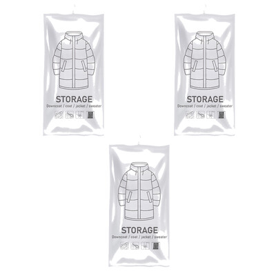 Κρεμαστά τσάντες εξοικονόμησης χώρου Αποθήκευση χώρου αποθήκευσης Τσάντες ρούχων Τσάντα αποθήκευσης συμπίεσης για ρούχα Κοστούμια Μπουφάν φόρεμα