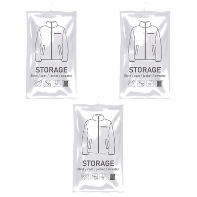 Κρεμαστά τσάντες εξοικονόμησης χώρου Αποθήκευση χώρου αποθήκευσης Τσάντες ρούχων Τσάντα αποθήκευσης συμπίεσης για ρούχα Κοστούμια Μπουφάν φόρεμα