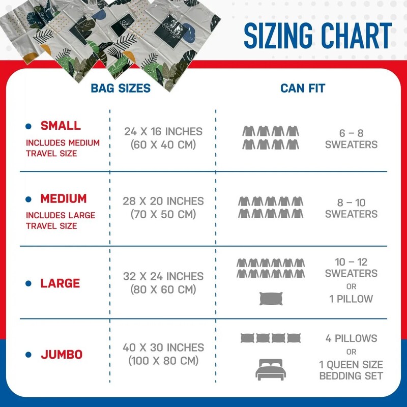 Erdvę taupantys vakuuminiai sandarikliai, maišeliai antklodėms ir antklodėms Drabužių namų pakavimo organizatorius