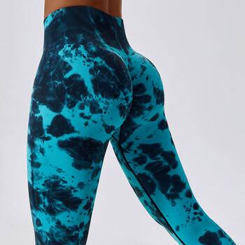 Tie Dye Seamless Yoga Παντελόνι Αθλητικά Γυναικεία Ψηλή Μέση Push Up Γυναικείο καλσόν Γυμναστήριο Τρέξιμο Προπόνηση Leggins Ρούχα γυμναστικής