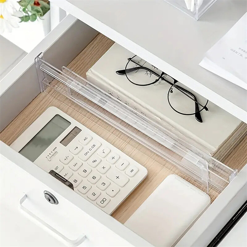 Atvilktņu nodalījuma rīks Skaidrs atvilktņu sadalītāji Organizators Regulējams skapis Glabāšanas Apģērbu Organizators Atvilktnes Atdalītāji Organizators