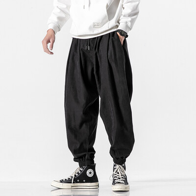 Pantaloni negri de toamnă pentru bărbați Hip Hop Streetwear Moda Jogger Pantaloni harem Pantaloni de trening casual Pantaloni pentru bărbați Mărime mare M 5XL