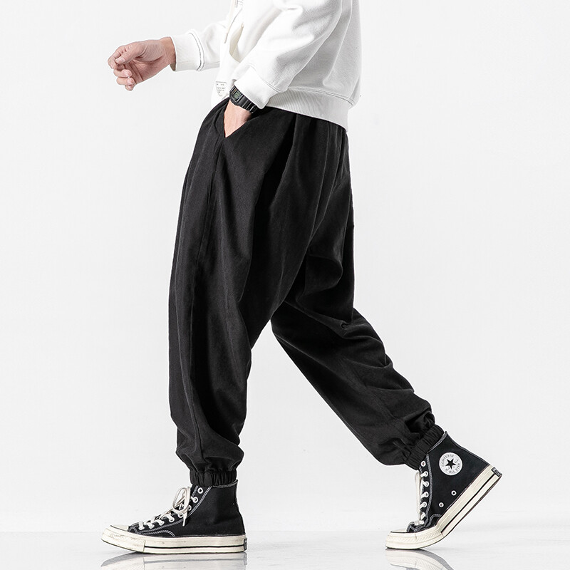 Pantaloni negri de toamnă pentru bărbați Hip Hop Streetwear Moda Jogger Pantaloni harem Pantaloni de trening casual Pantaloni pentru bărbați Mărime mare M 5XL