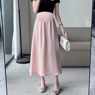 Svilenkasta poluhaljina za trudnice, ljetna kolekcija za trudnice, polusuknja A-kroja za moderan i tanak izgled, savršena za trudnice