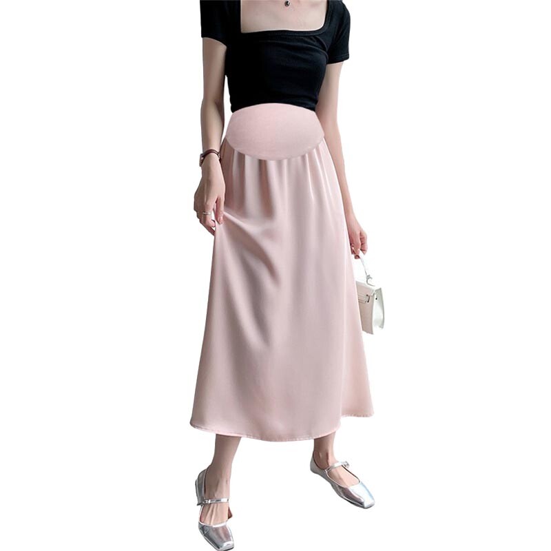 Svilenkasta poluhaljina za trudnice, ljetna kolekcija za trudnice, polusuknja A-kroja za moderan i tanak izgled, savršena za trudnice