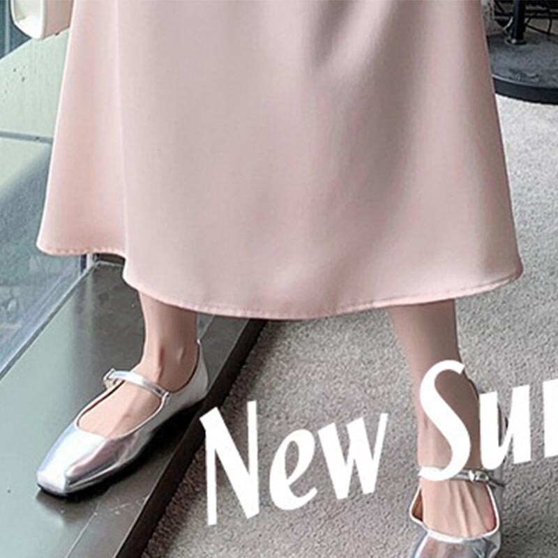 Svilenkasta poluhaljina za trudnice, ljetna kolekcija za trudnice, polusuknja A-kroja za moderan i tanak izgled, savršena za trudnice