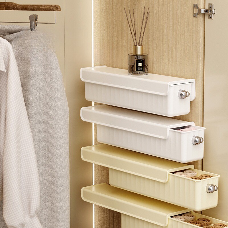 Mugav kolm-ühes seinale paigaldatav aluspesu ja sokkide hoiupaneel Ruumisäästlik seinale paigaldatav sahtlikorter