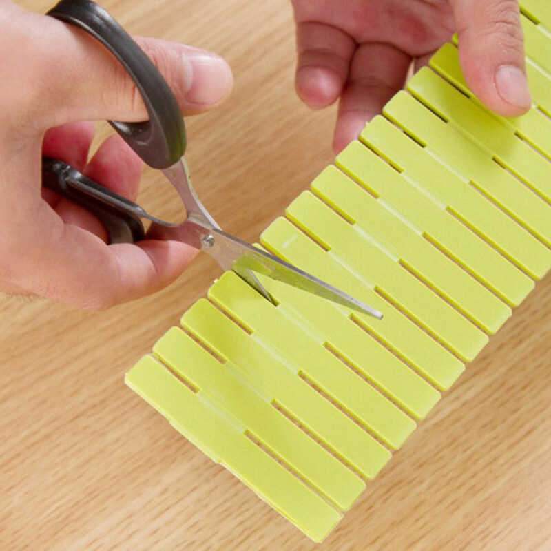 Set util de 4 bucăți instrument de organizare pentru despărțitor sertar reglabil din plastic