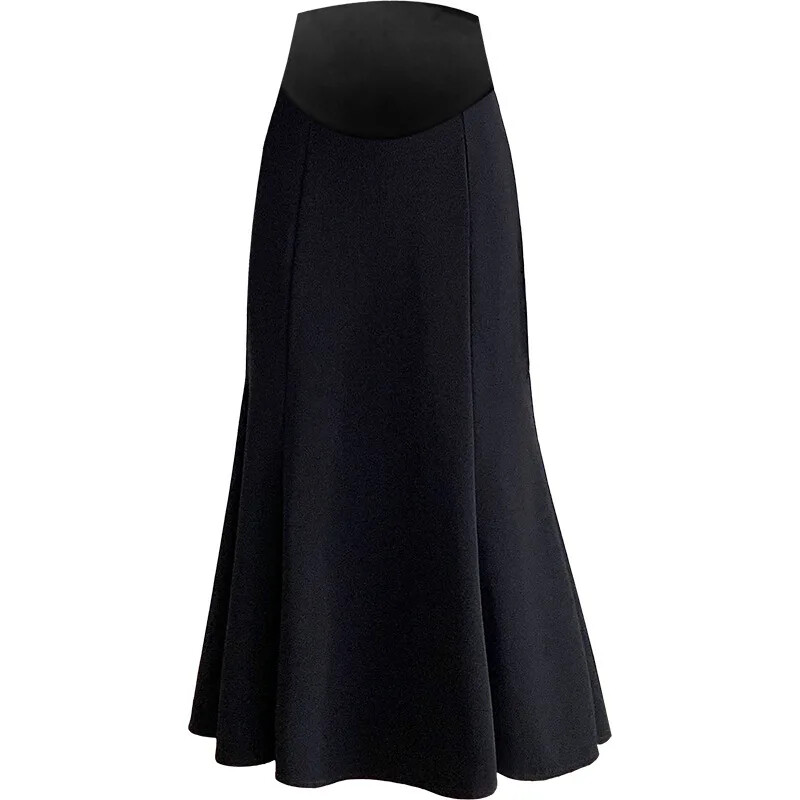 Korejski stil 2024 proljeće trbušne suknje za trudnice trbuščić duge trudničke suknje riblji rep crna kišobran suknja odijela suknje