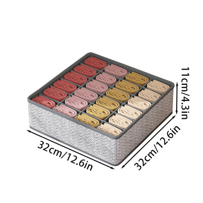 Liela ietilpība Apakšveļa Kaklasaites Zeķes Glabāšana 24 Režģa krūšturis Biksītes organizators Vietu taupoša atvilktne Garderobes sadalītāji